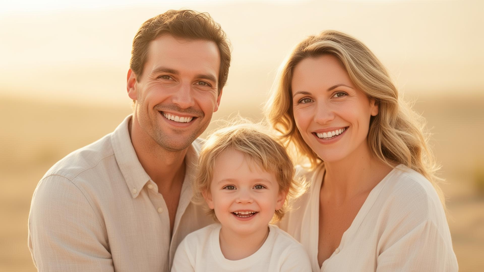 Smiling family